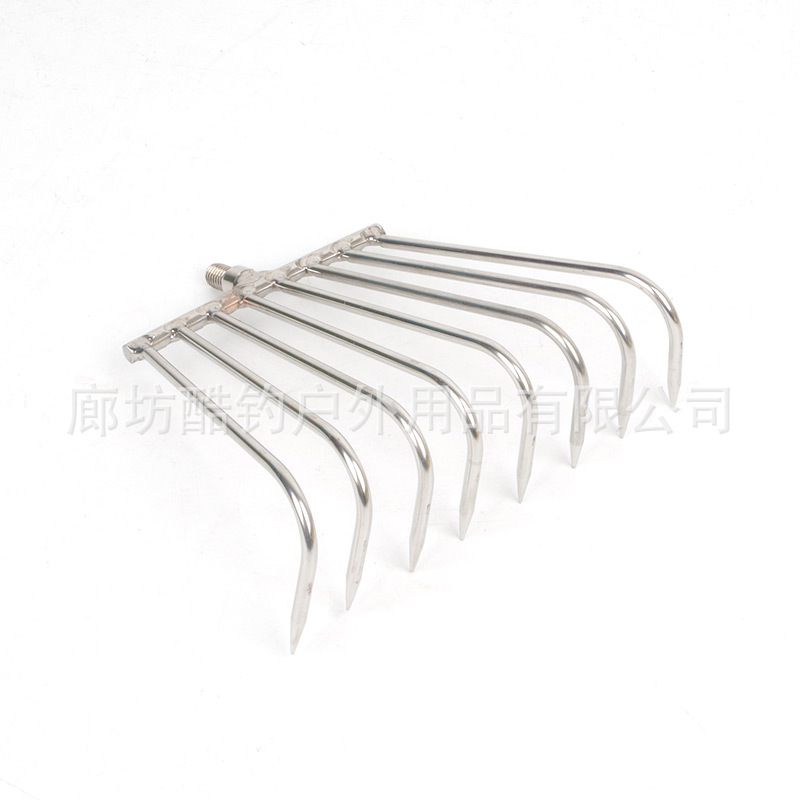 Tête de râteau à huit dents