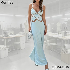 <span class=keywords><strong>Robe</strong></span> longue élégante et sexy bleue sans manches et dos nu pour femme, idéale pour les soirées en boîte <span class=keywords><strong>de</strong></span> nuit, vente en gros, sur mesure, coupe ajustée, robes <span class=keywords><strong>de</strong></span> luxe pour femmes - Product Image 1