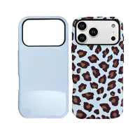 Coque de téléphone FONLYU 3D PC+TPU robuste pour sublimation, compatible iPhone 17 Pro Max, personnalisable, vierge, pour sublimation