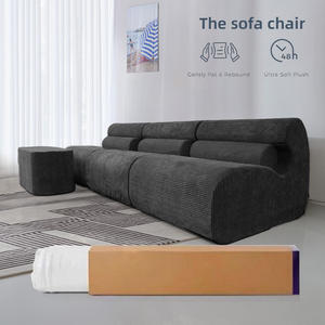 Ergonomic Modular Sofa Chair Corduroy Sectional Sofa Anti-Slip B2B Bulk Factory Direct Supply - Product Image 4
