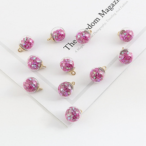 Cuentas de cristal huecas de 15mm, accesorios de joyería DIY, lentejuelas de estrellas de colores, colgante transparente de cuentas de cristal hueco para fabricación de joyas - Product Image 5