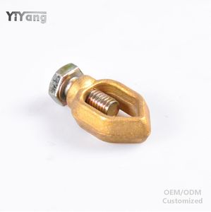 Yiyang 2024 Trái Đất que kẹp nối đồng thau mặt đất que kẹp khớp nối U Bolt clip cho chống sét và hệ thống tiếp đất - Product Image 4