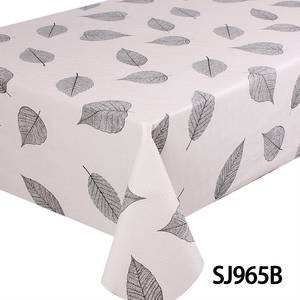 <span class=keywords><strong>Nappe</strong></span> rectangulaire en PVC ciré, lavable, résistante à l'eau, pour usage <span class=keywords><strong>extérieur</strong></span>, motif feuilles colorées/blanc - Product Image 2