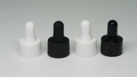 Flacons réutilisables et rechargeables 20/410 en plastique nervuré lisse avec pipette compte-gouttes en aluminium, tête en caoutchouc à visser durable et ouverture facile
