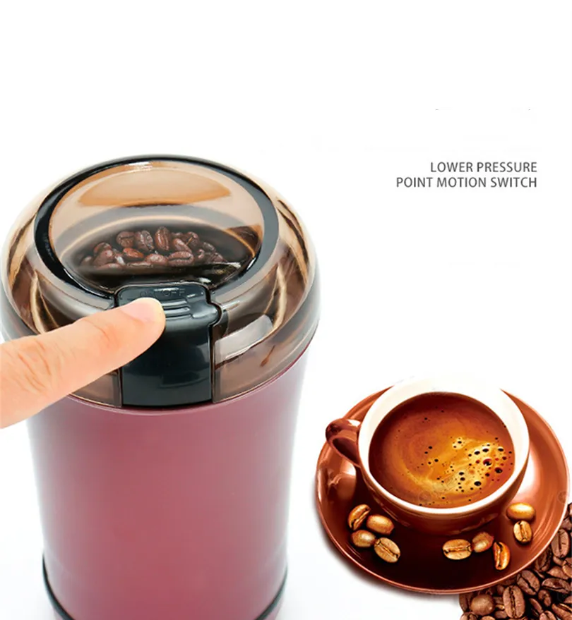 एस्प्रेसो कॉफी बनाने की मशीन स्टेनलेस स्टील ब्लेड बिजली कॉफी बीन की चक्की बड़े स्टेनलेस स्टील औद्योगिक चक्की