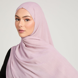 Premium léger respirant modal froissé Hijab luxe couleur bloquant imprimé écharpe femmes musulmanes doux châles traditionnels - Product Image 4