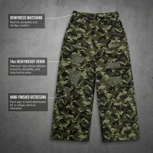 Wholesale Premium <b>Camo</b> Ripped Pants Custom Logo Distressed Baggy Streetwear <b>Cargo</b> <b>Trousers</b> Manufacturer For Brand - Product Image 5