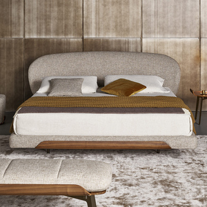 Роскошная итальянская высококачественная мебель, Современная фабричная распродажа, двуспальная кровать размера «Queen-King-Size», ткань для спальни в отеле - Product Image 4