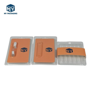 Proveedor OEM personalizado doble impreso Pre Clamshell Slide Blister embalaje plástico rollo bandeja blíster Insertar <span class=keywords><strong>tarjeta</strong></span> caja de embalaje - Product Image 3