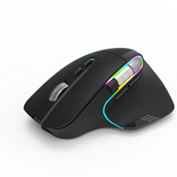 Mouse nirkabel RGB 3200DPI 2.4Ghz, Mouse game 3212 ergonomis dapat diisi ulang untuk PC Laptop