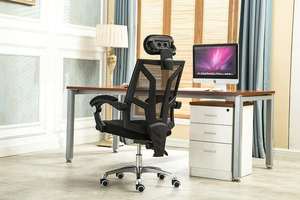 KW1004 <span class=keywords><strong>Chaise</strong></span> de jeu pivotante pour ordinateur à dossier haut confortable en maille respirante pour le personnel <span class=keywords><strong>Chaise</strong></span> de bureau rotative en maille - Product Image 6