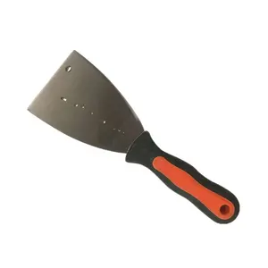 廉价建筑工具软橡胶手柄腻子刀联合刀工具不锈钢干墙地板刮刀