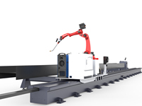 Robot de soudage sur rail au sol intégré UA-AW-7 avec source d'alimentation pour machine à souder Panasonic
