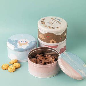 Oem ODM chất lượng hàng đầu tùy chỉnh vòng kim loại lon nắp phẳng <span class=keywords><strong>Cookie</strong></span> Đóng gói hộp - Product Image 2