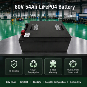 Batterie LiFePO4 au phosphate de fer et de lithium intelligente 3,24 kW 60 V pour chariot de golf, chariot élévateur, cycle profond, grade A, avec BMS intelligent et Bluetooth - Product Image 2