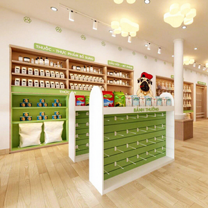 Meubles pour animaleries, comptoirs d'exposition en bois sur mesure, écologiques, imperméables, recyclables, durables, vitrines LED, équipements de vente au détail - Product Image 1