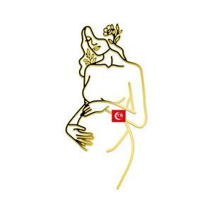 Vente chaude femme enceinte or acrylique gâteau Topper maman à être bébé douche célébration bienvenue bébé fête gâteau accessoires - Product Image 5