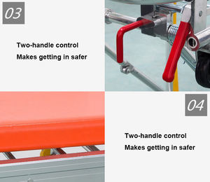 Camilla de transferencia de ambulancia soporte fijo Placa de aleación de aluminio desmontable mecánica tipo pierna plegable para pacientes de calidad hospitalaria - Product Image 6