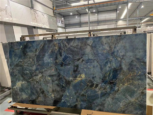 Polished <strong>Blue</strong> Gem <strong>Countertop</strong> Sintered Stone Porcelain Slab <strong>Marble</strong> Surface - Product Image 5