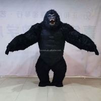 Costume de mascotte gonflable King Kong Happy Walk unisexe de 2,6 m, costume de gorille personnalisé en polyfoam et peluche pour adultes, fête, carnaval, Mardi Gras