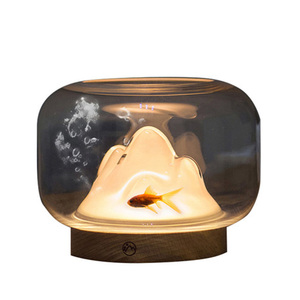 Mini Pecera de Cristal para Peces Beta, Pecera de Cristal para Peces Dorados - Product Image 1