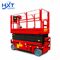 Plateforme élévatrice à ciseaux hydraulique électrique mobile miniature autopropulsée portable de 8 m pour travaux aériens en extérieur