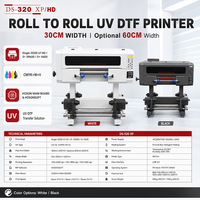 Impresora UV DTF de rollo a rollo A3 de 30 cm con laminador automático, placa base HOSON 2 I1600 3 XP600