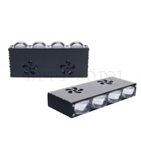 GOODZOOM Feux de conduite super lumineux pour grille, mini projecteurs antibrouillard, barre LED mince, faisceau Hi/Lo, blanc jaune pour camion et moto