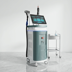 Appareil de beauté laser vertical à triple circulation de refroidissement avec réservoir d'eau, double poignée pour l'épilation corporelle complète et l'atténuation des tatouages des sourcils - Product Image 1