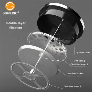 <span class=keywords><strong>Prensa</strong></span> <span class=keywords><strong>Francesa</strong></span> <span class=keywords><strong>de</strong></span> Acero Inoxidable <span class=keywords><strong>con</strong></span> Filtro <span class=keywords><strong>de</strong></span> Malla Metálica y Recipiente <span class=keywords><strong>de</strong></span> Vidrio <span class=keywords><strong>de</strong></span> 1 Litro para Preparar Café y Té - Product Image 5