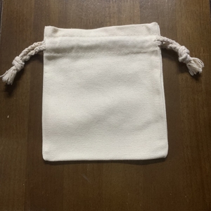 <b>Small</b> <b>White</b> Blank Pouch <b>Bag</b> Cloth Cotton Canvas Drawstring String <b>Bag</b> - Product Image 2