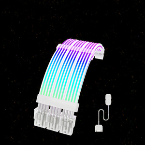 2x8-Pin RGB Adressierbares Stromverlängerungskabel-Set, Synchronisiertes 12V PVC-Isoliertes 3-Pin ARGB GPU <span class=keywords><strong>Strimer</strong></span>-Kabel mit Kupferleiter - Product Image 3
