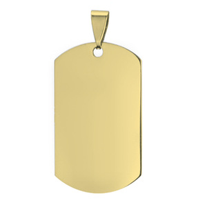 Colgante de etiqueta de perro de acero inoxidable directo de fábrica Logotipo de oro personalizado Grabado Etiqueta de identificación de acero de titanio Collar Material de metal - Product Image 2