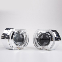Lentille de projecteur Bi Xenon 2 pièces, 3.0 pouces, couvercle pour phare, avec anneaux Led en Halo, yeux d'ange