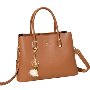 Women's Luxury <b>Metal</b> Waterproof Handbag Open Closure Durable Three-piece Set Tote Bag <b>Wallet</b> Combination Large-capacity - Product Image 1
