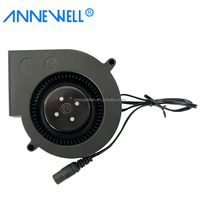 Ventilateur Soufflant Centrifuge DC WDF9733 12V/24V Avec Contrôleur de Vitesse 110V/220V, 97x97x33mm, 5900RPM, Haute Vitesse, Pour Barbecue