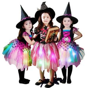 Hermoso disfraz elegante de brujas <span class=keywords><strong>para</strong></span> niños con luz Led <span class=keywords><strong>para</strong></span> niñas <span class=keywords><strong>Halloween</strong></span> - Product Image 5