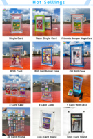 RAY YI Nouveau Design Personnalisé PSAed Graded Card Slab LED Display stand Pour le sport trading card case LED stand