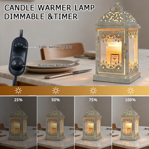 Calentadores de Cera Eléctricos para Velas 2026, Nuevo Producto, al por Mayor, con Temporizador y Luz Regulable - Lámpara Decorativa Navideña con Calentamiento Eléctrico Seguro - Product Image 6