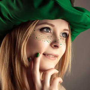 St Patricks Day Temporary Face <b>Tattoo</b> Sticker Green Irish Flag Clover <b>Paper</b> Decal for Holiday Party Makeup Professional Use - Product Image 2