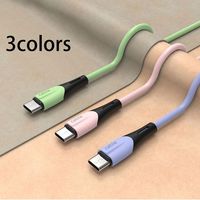1M 2M 3M Cartoon silicone liquide usb c type câble de charge usb abdroid pour le chargement de téléphone portable