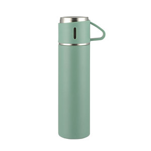 Mug isotherme en acier inoxydable 304 à double couvercle, ensemble cadeau portable, cadeau d'entreprise, cadeau de bureau, vente en gros - Product Image 5