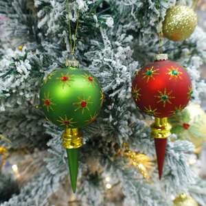 High Quality Christmas Tree Decoration Glass Set Ornament Hanging Home Decor - Product Image 2