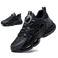 Chaussures de sécurité légères et confortables à boucle rotative, anti-écrasement, anti-perforation, bottes de travail protectrices pour la construction