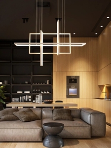 Lámpara colgante de techo <span class=keywords><strong>Rectangular</strong></span>, luz <span class=keywords><strong>LED</strong></span> moderna para <span class=keywords><strong>cocina</strong></span>, comedor, sala de estar y dormitorio - Product Image 5