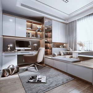 Letto Tatami con Mobile Integrato, Design per Camera da Letto dei Bambini, Letto in Legno Massello Multifunzionale con Scrivania e Ampio Spazio di Archiviazione - Product Image 2