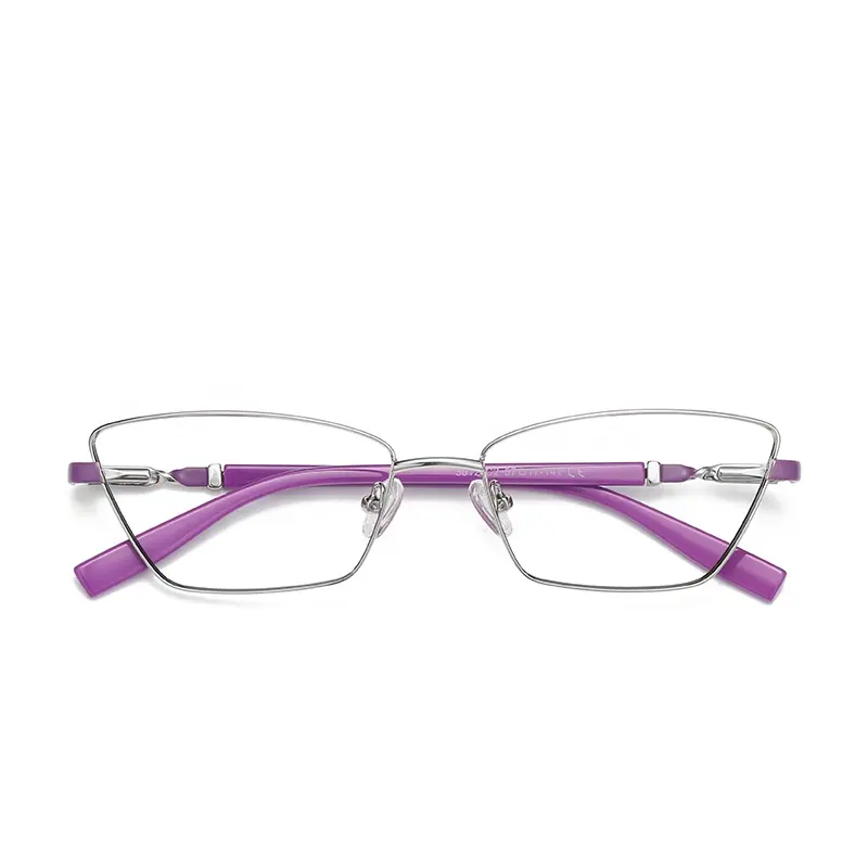 ZOWINモデル3012特大ポリゴンメタルフレーム眼鏡フレームレディストックブルーライトブロッキングメガネ処方眼鏡