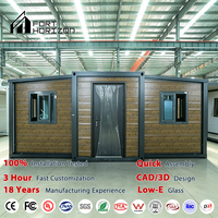 Conteneur mobile préfabriqué de 40 pieds et 20 pieds, 3 chambres, extensible, résistant aux ouragans
