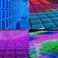 Twinklight, panneaux de sol de danse LED 3D numériques pour discothèque, soirée, mariage, piste de danse, miroir, panneaux de sol de danse LED magnétiques