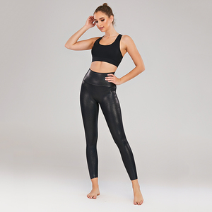 Vendita calda da donna in rilievo Leggings da palestra sportivi con goffratura su misura con goffratura modelli elasticizzati - Product Image 6